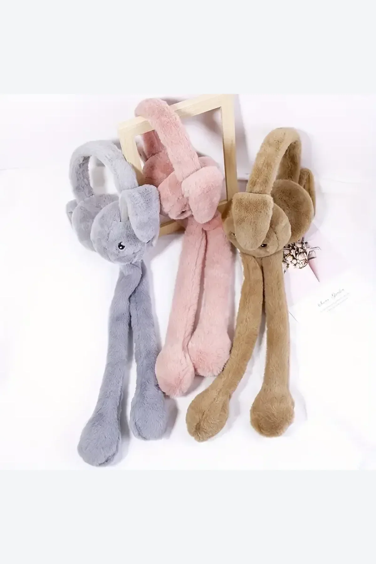 Havalı Oynar Pelüş Kulaklık 12'li - 2