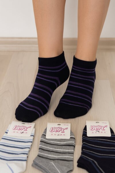 İ.Berk Kadın Desenli Patik 12'li - İBRAHİM BERK