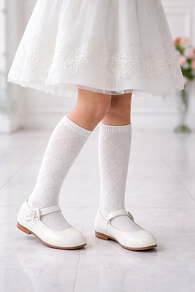 İnaltun Kız Çocuk Dizaltı Çorap 12'li - İNALTUN