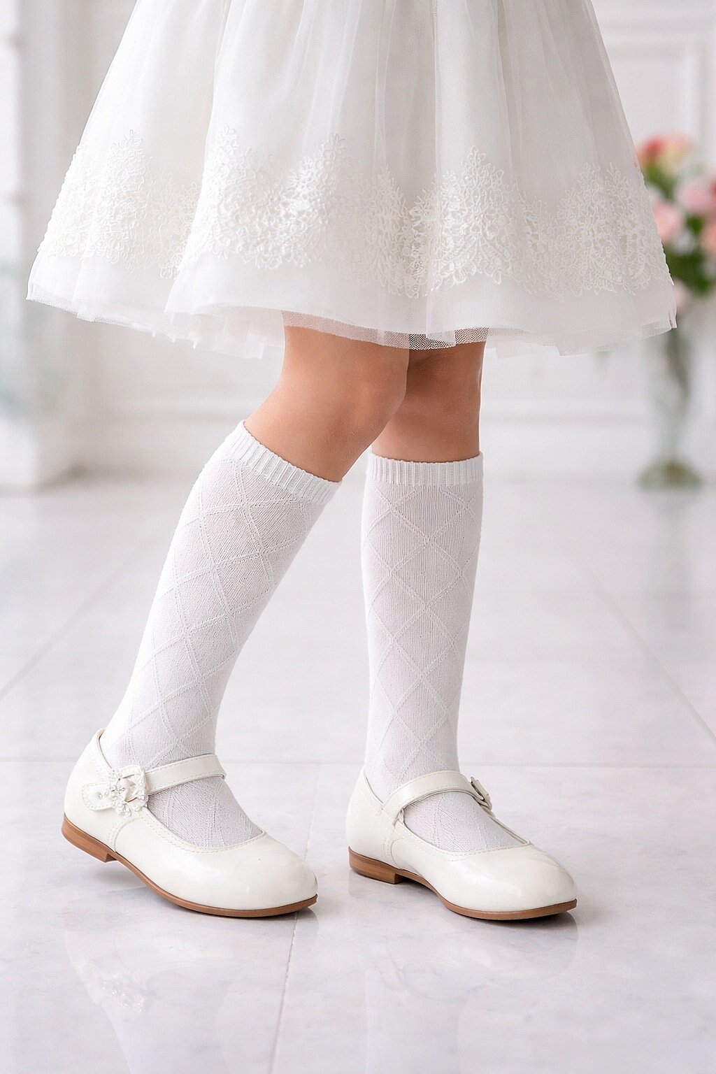 İnaltun Kız Çocuk Dizaltı Çorap 12'li - 1