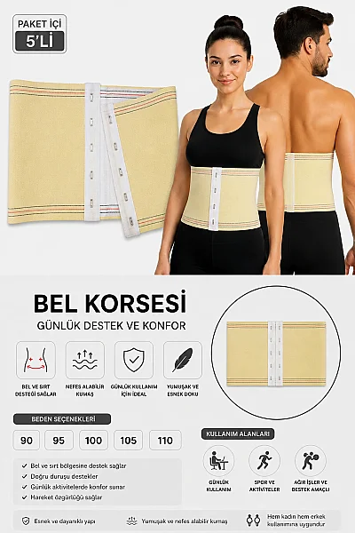 İnan İnce Kancalı Korse 5'li Paket