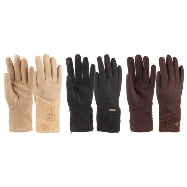 İthal Bayan Bileği Şerpa Süet Eldiven 6'lı - SUYUTTİ