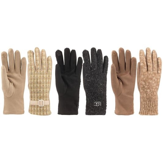 İthal Bayan Desenli Kumaş Eldiven 6'lı - SUYUTTİ