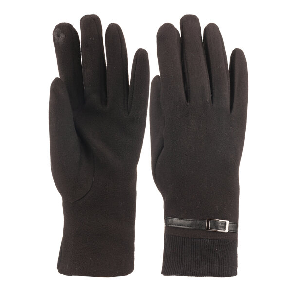 İthal Bayan Süet Bileği Kürklü Eldiven 6'lı - SUYUTTİ