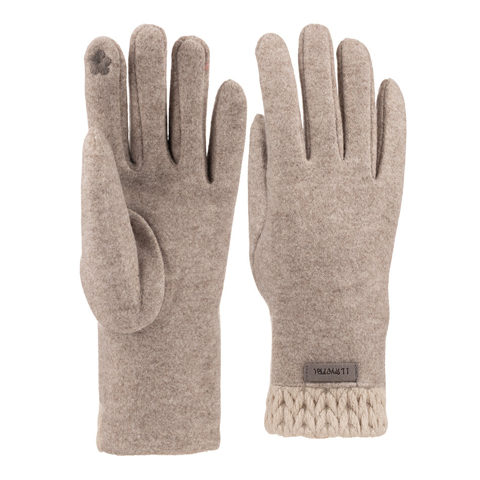 İthal Bayan Süet Bileği Kürklü Eldiven 6'lı - 5