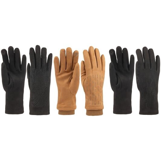 İthal Bayan Süet Taşlı Eldiven 6'lı - 1