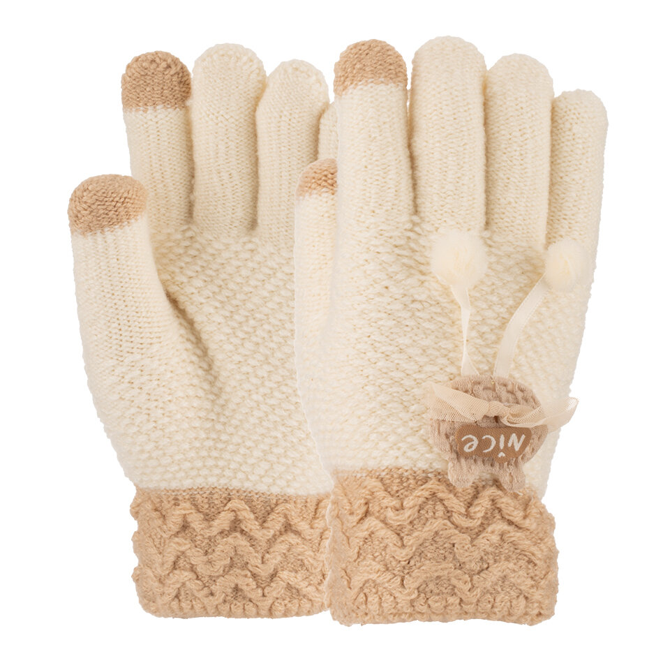 K25240-01 9-12 Yaş Garson Örme Eldiven Kız 6lı - 2