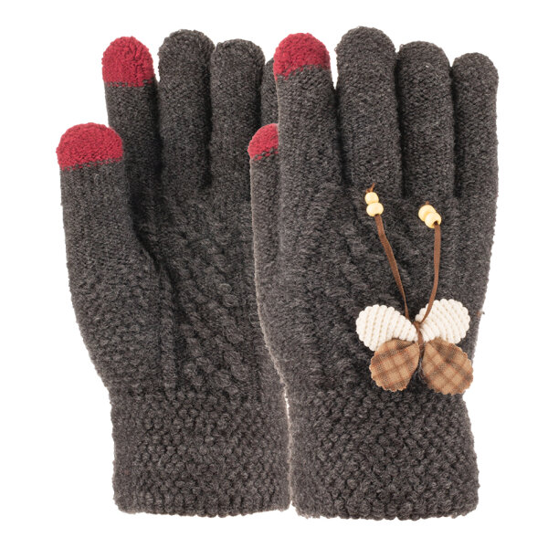 K25240-04 9-12 Yaş Garson Örme Eldiven Kız 6lı - KİTTİ