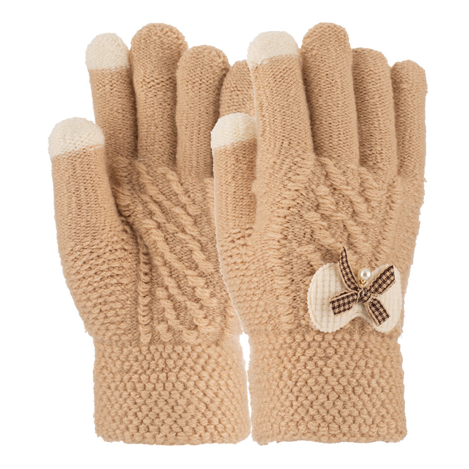 K25240-04 9-12 Yaş Garson Örme Eldiven Kız 6lı - 3