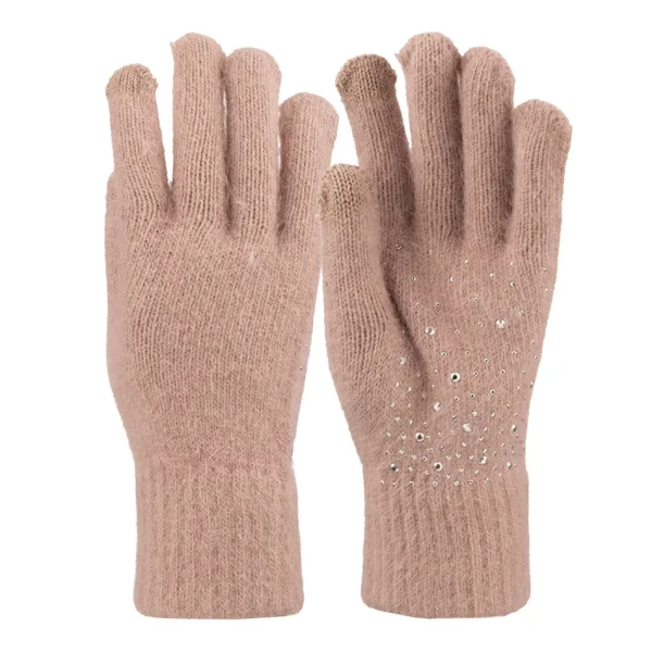 K25975-02 Kadın Dokunmatikli Örme Eldiven 6'lı - 1