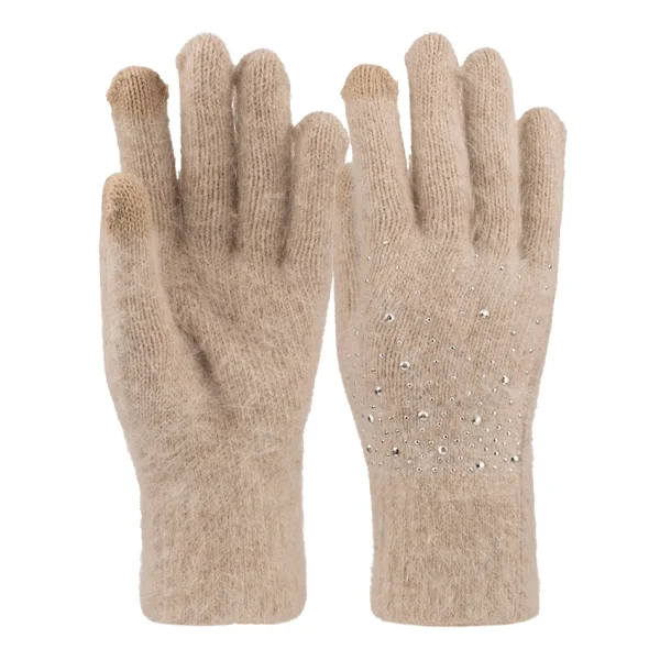 K25975-02 Kadın Dokunmatikli Örme Eldiven 6'lı - 3