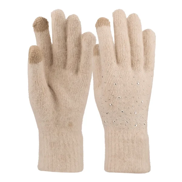 K25975-02 Kadın Dokunmatikli Örme Eldiven 6'lı - 4