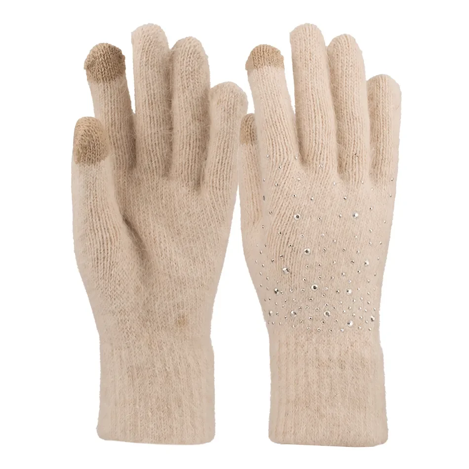 K25975-02 Kadın Dokunmatikli Örme Eldiven 6'lı - 4