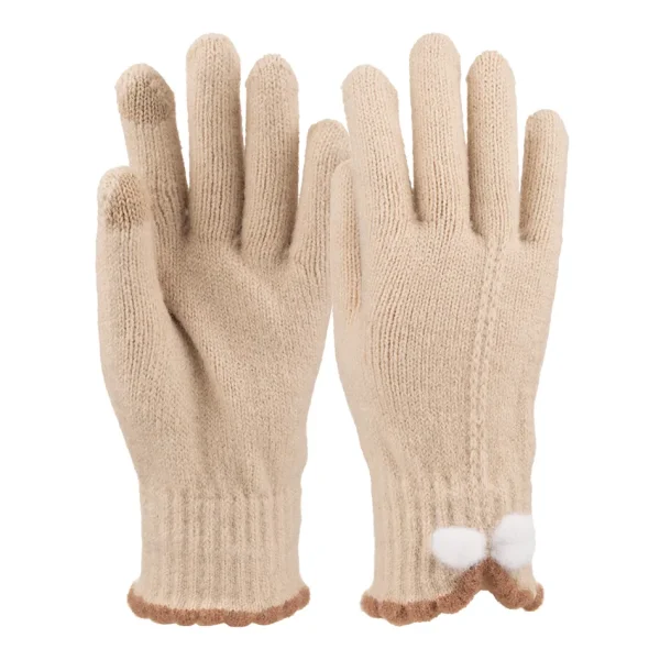 K25975-04 Kadın Dokunmatikli Örme Eldiven 6'lı - 3