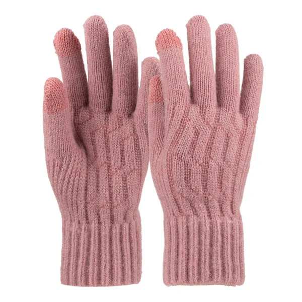 K25975-06 Kadın Dokunmatikli Örme Eldiven 6'lı - 3
