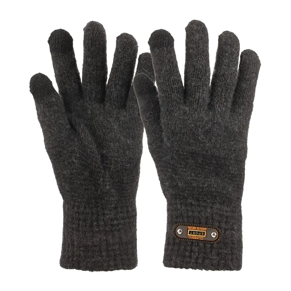 K25980-03-001Erkek Dokunmatik Tek Kat Eldiven 6'lı Antrasit - 1