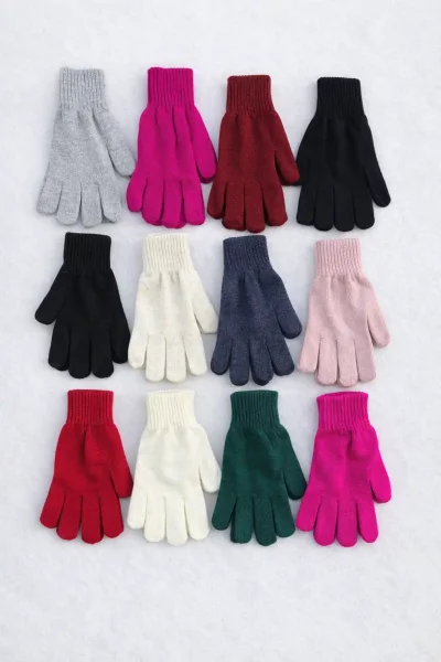 Kadın Renkli Eldiven 12li