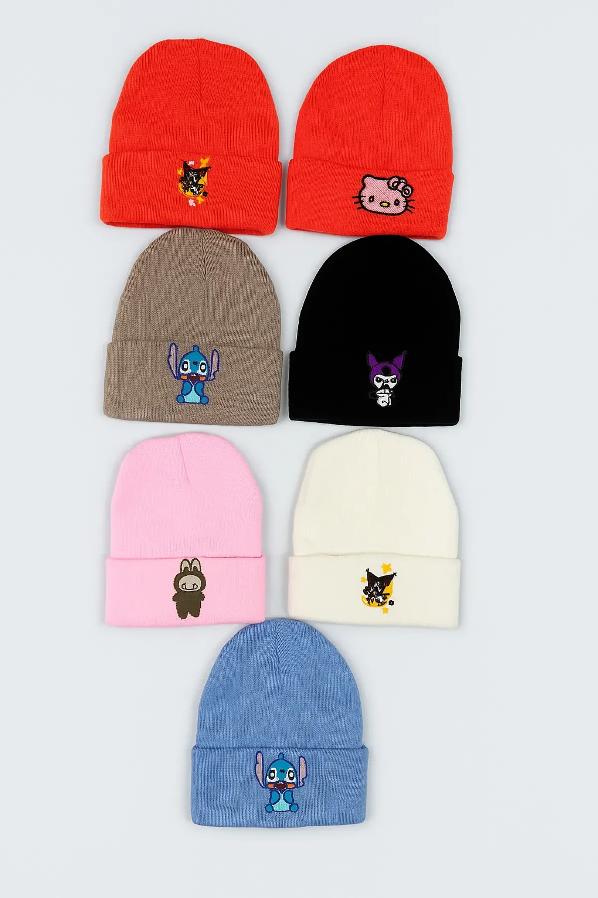 Katlamalı Çocuk Nakışlı Bere 10'lu - 1