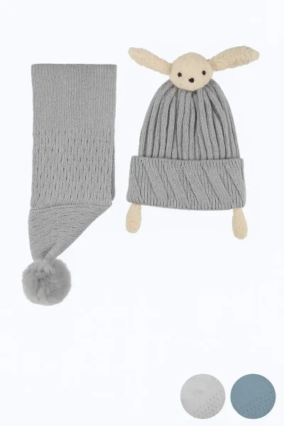 Kitti 4-8 Yaş Çocuk İkili Takım Gri 