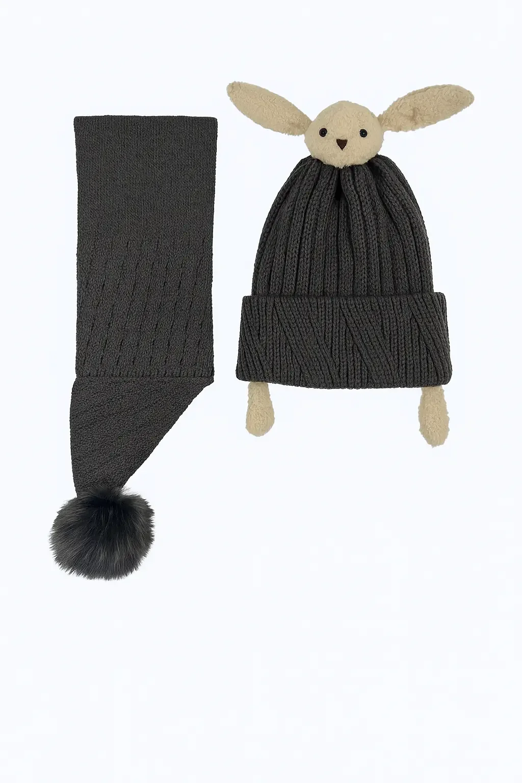 Kitti 4-8 Yaş Çocuk İkili Takım Füme - 2