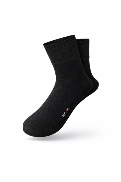 Leroni Erkek Termal Konç Patik 12li Siyah Siyah