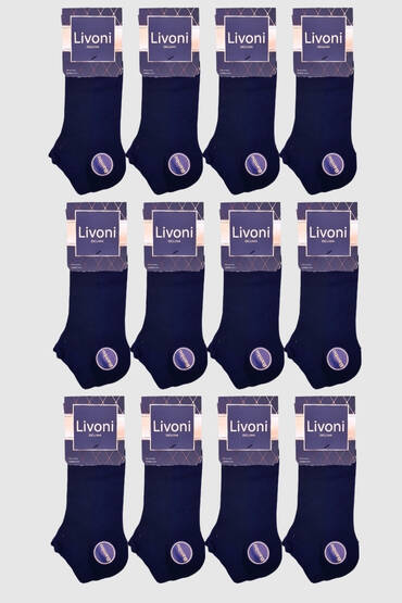 Livoni Erkek Bambu Patik 12li Paket Lacivert LACİVERT