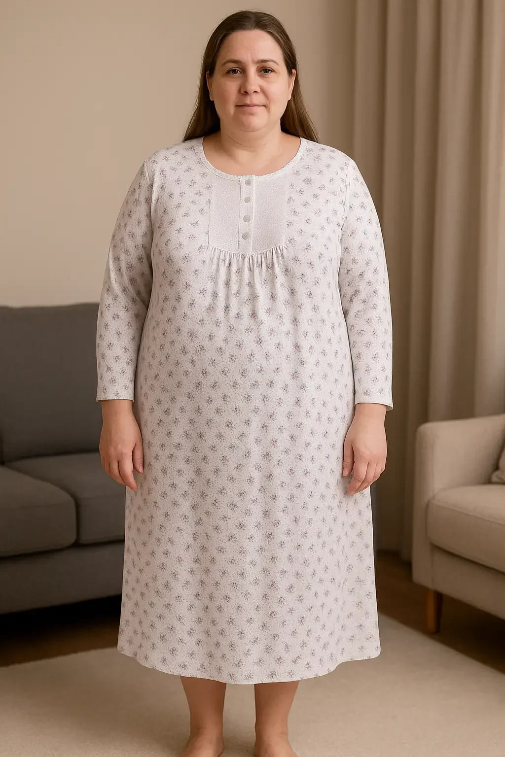 Melika Boydan Desenli Gecelik Tekli Paket Renkli - 1