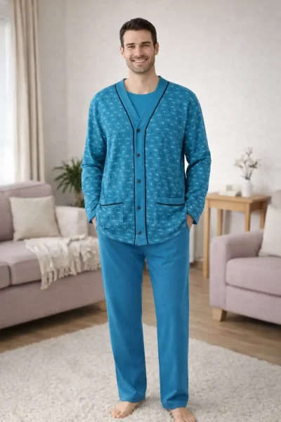 Melika Erkek İki İplik Pijama Takımı 3'lü - 1