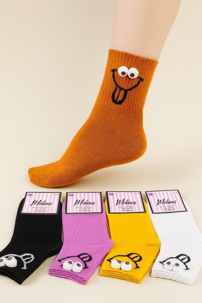 Melina Kadın Aksesuarlı Patik 12'li - MELİNA SOCKS