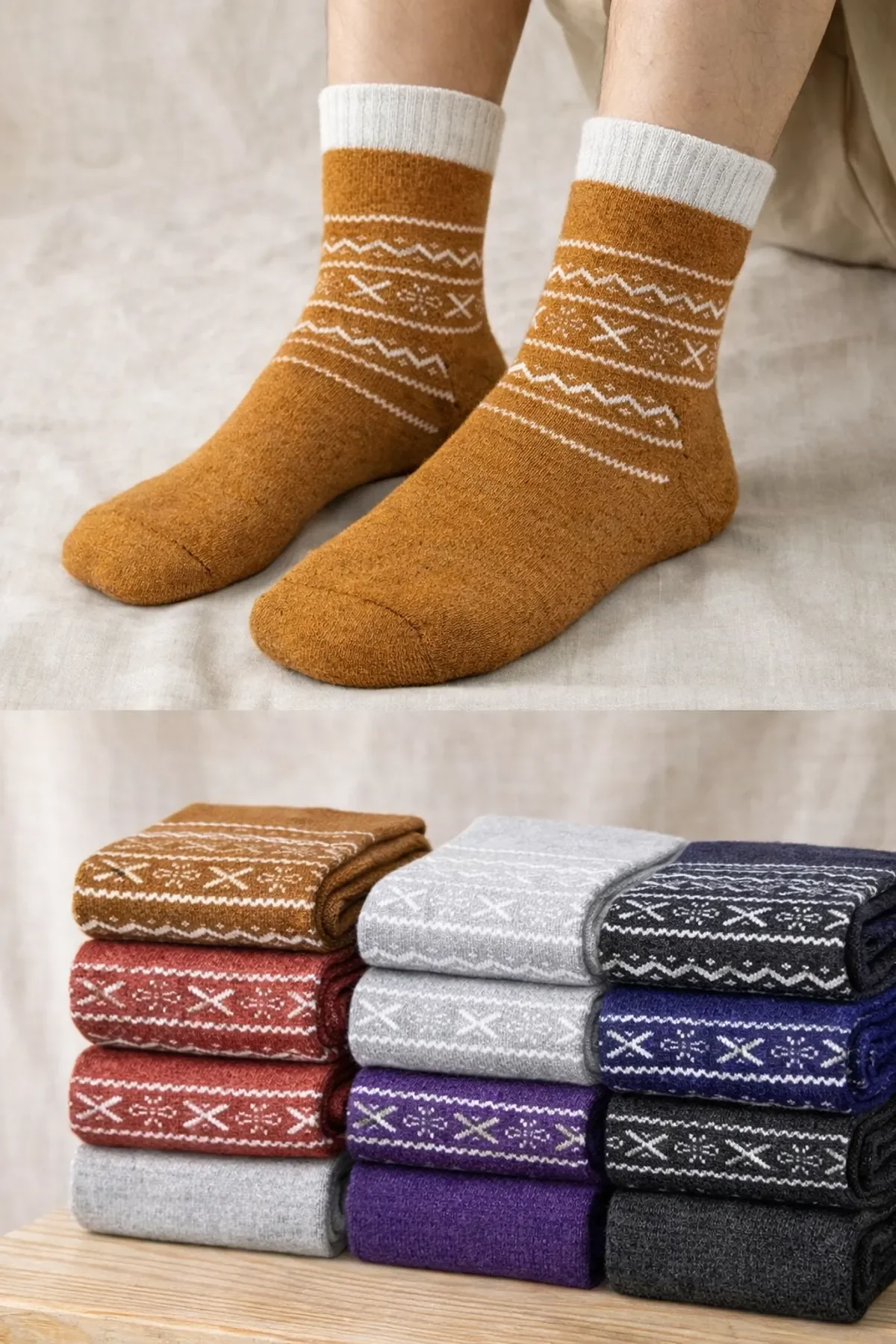 Miss Bella Kadın Angora Çorap 12'li - 1