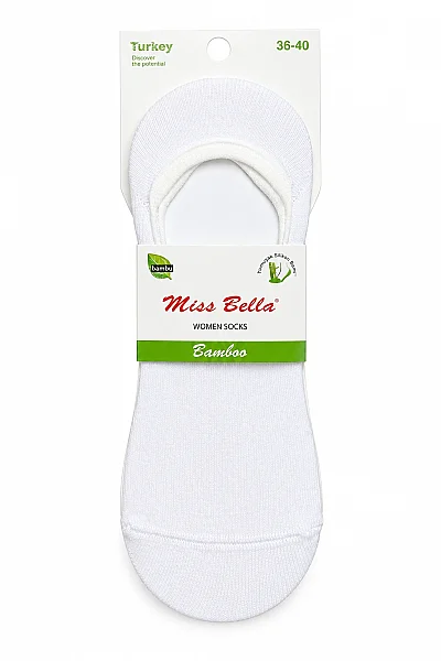 Miss Bella Kadın Bambu Slikonlu Babet 12'li Beyaz