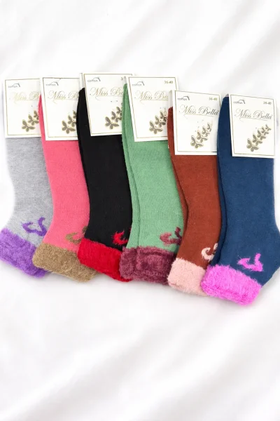 Miss Bella Kadın Üç Boyutlu Havlu Patik 12'li - 3