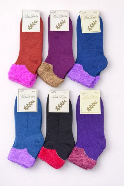 Miss Bella Kadın Üç Boyutlu Havlu Patik 12'li - MİSS BELLA (1)