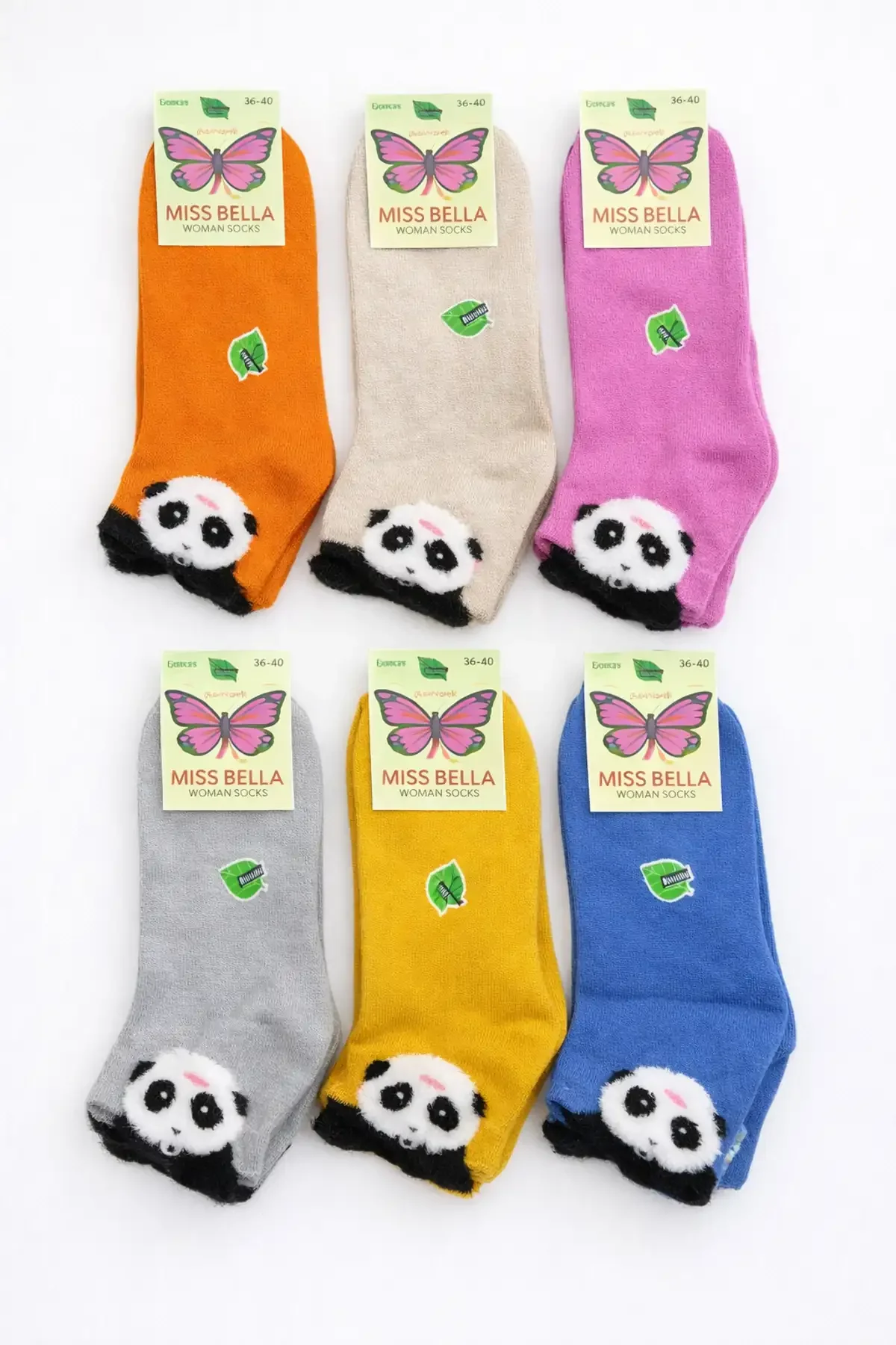 Miss Bella Kadın Üç Boyutlu Havlu Patik 12'li - 1