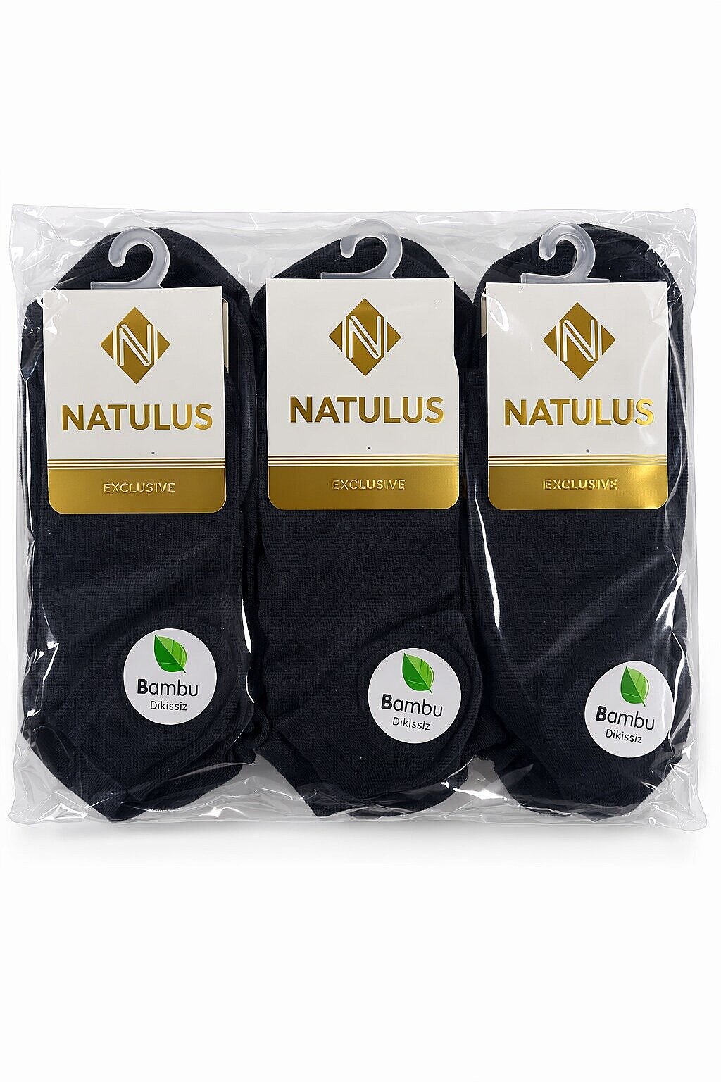 Natulus Kadın Bambu Patik 12'li Siyah - 2