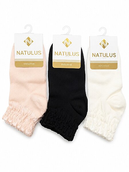Natulus Kadın Burgu Patik 12'li Karışık