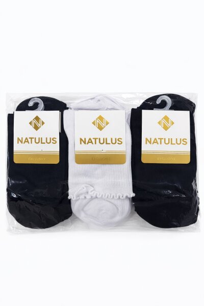 Natulus Kadın Konç Patik 12li Karışık - NATULUS (1)