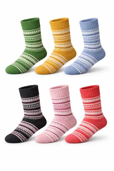 Natulus Kadın Termal Çorap 12'li Karışık