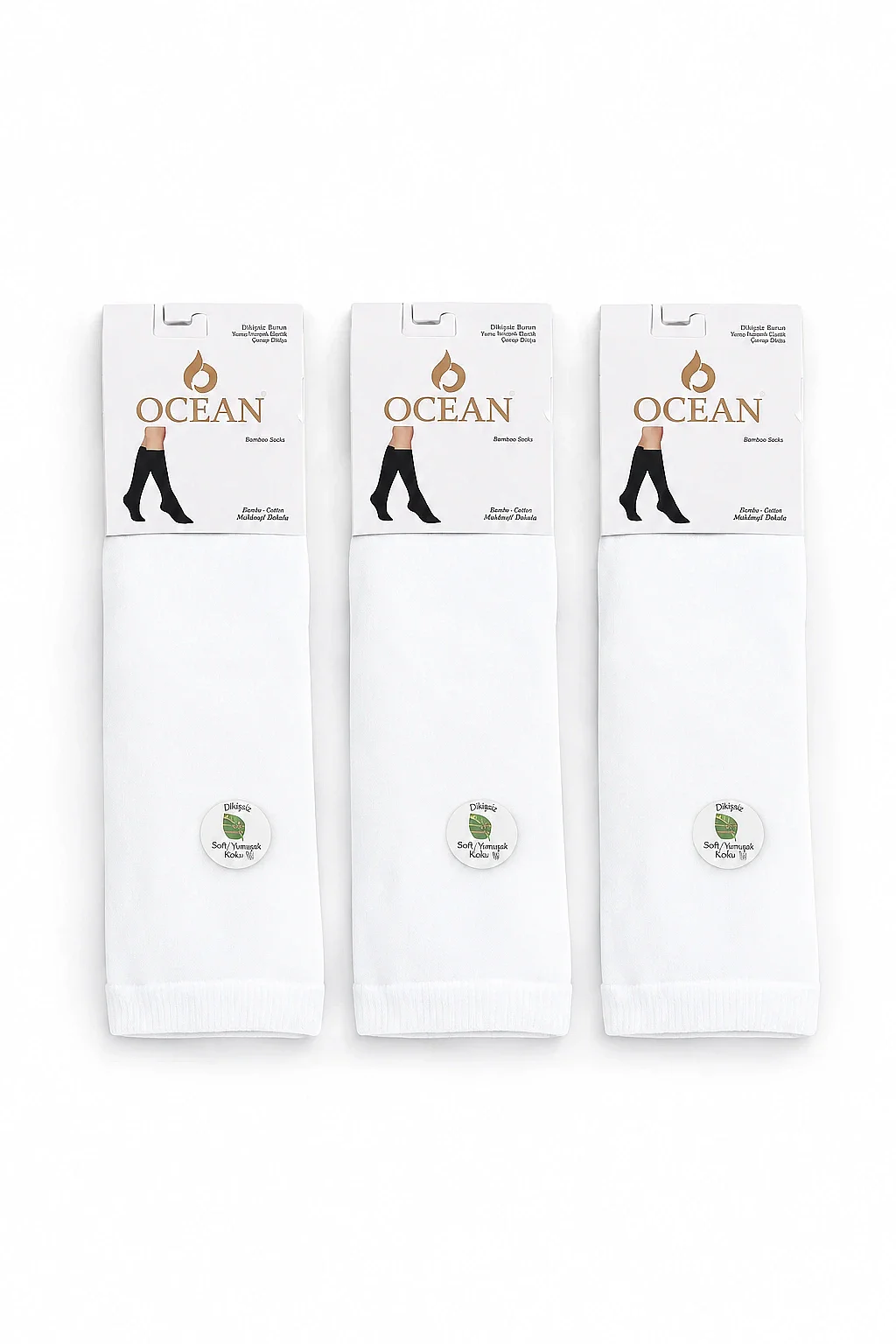 Ocean Kadın Dizaltı Bambu Çorap 12li - 3