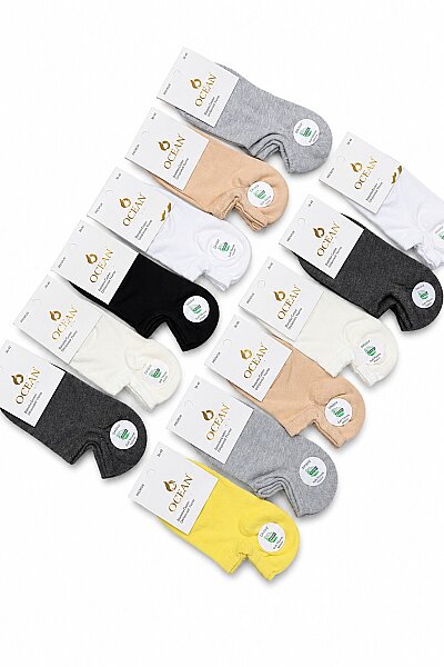 Ocean Kadın Sneakers Patik 12li Karışık (1)