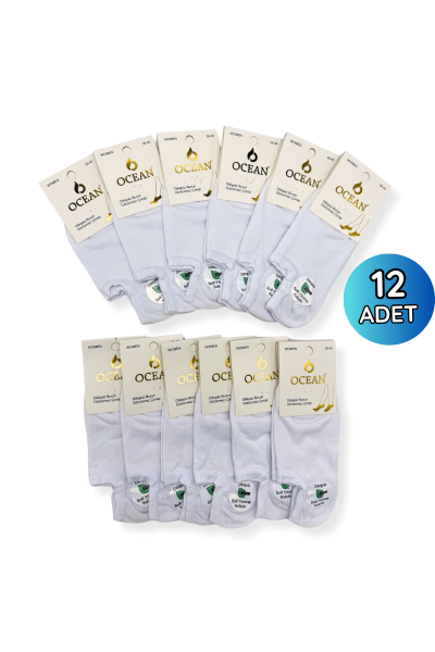 Ocean Kadın Sneakers Patik 12'li Beyaz - OCEAN