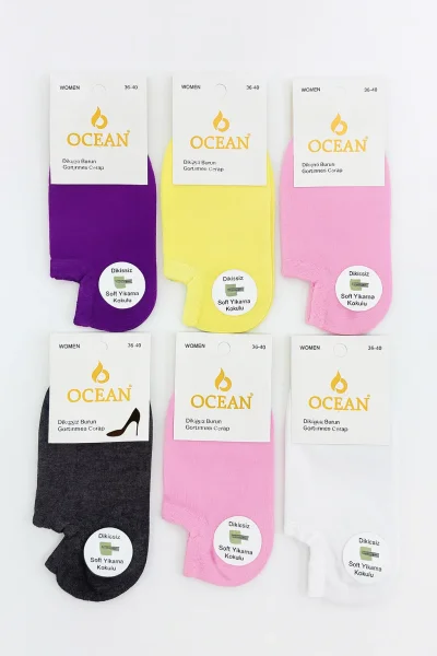 Ocean Kadın Sneakers Patik 12li Karışık