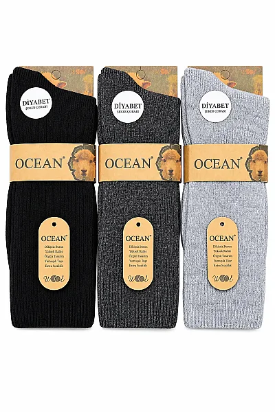 Ocean Yün Diyabet Çorap 12li
