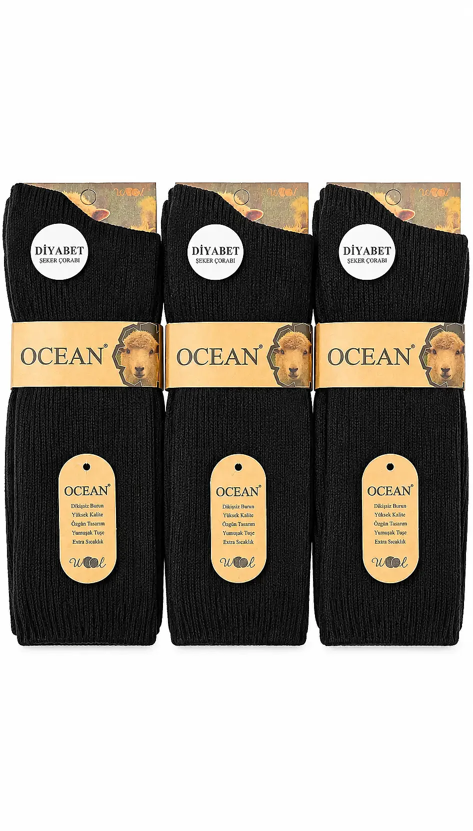 Ocean Yün Diyabet Çorap 12li - 2