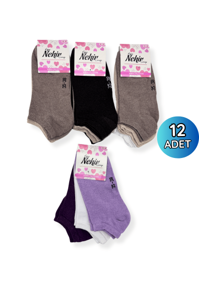 Öge Kadın 3'lü Patik 12'li - ÖGE ÇORAP