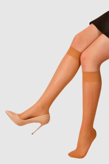 Özge Orta Kalın Muss Pantolon Çorap 12'li Paket Ten - ÖZGE ÇORAP