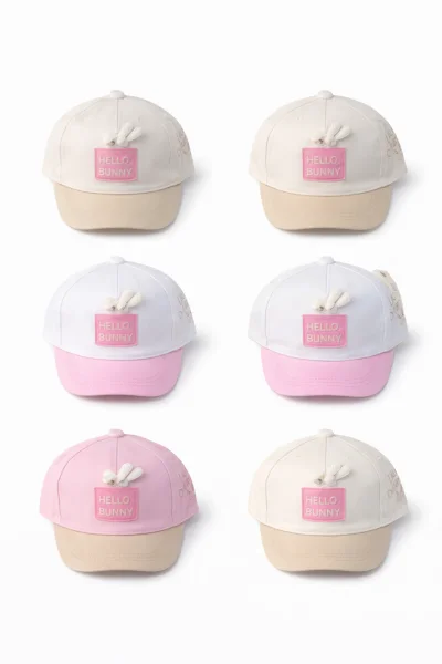 P-Y25000-01 Kitti 0-18 Kız Şapka 6'lı Karışık