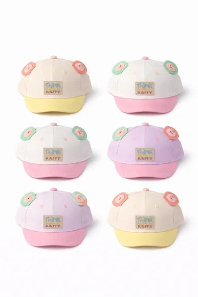 P-Y25000-02 Kitti 0-18 Kız Şapka 6'lı Karışık