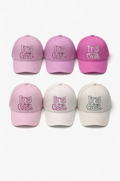 P-Y25240-01 Kitti 5-8 Cool Nakışlı Kız Şapka 6'lı 