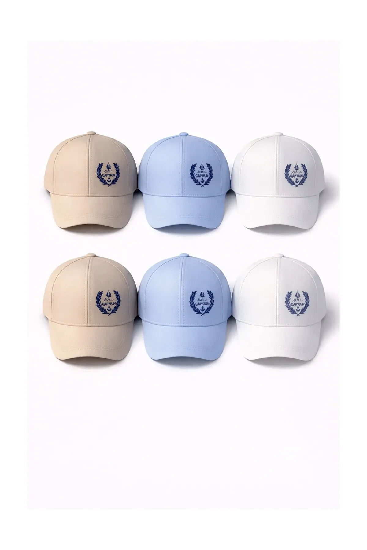 P-Y26040-04 Kitti 0-18 Yelken Nakışlı Erkek Şapka 6'lı - 1